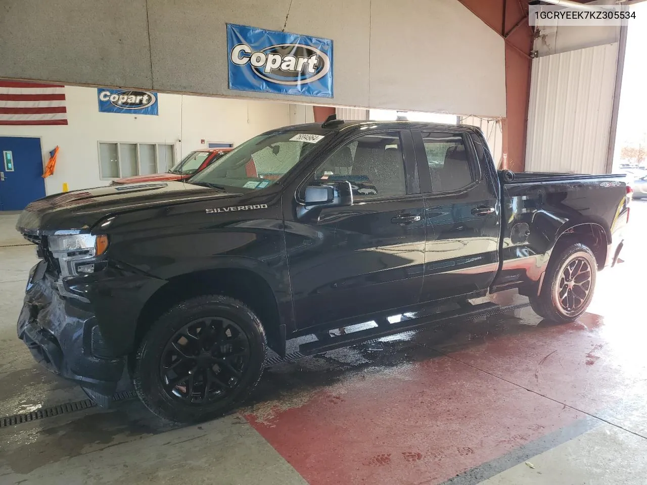 2019 Chevrolet Silverado K1500 Rst VIN: 1GCRYEEK7KZ305534 Lot: 76894964