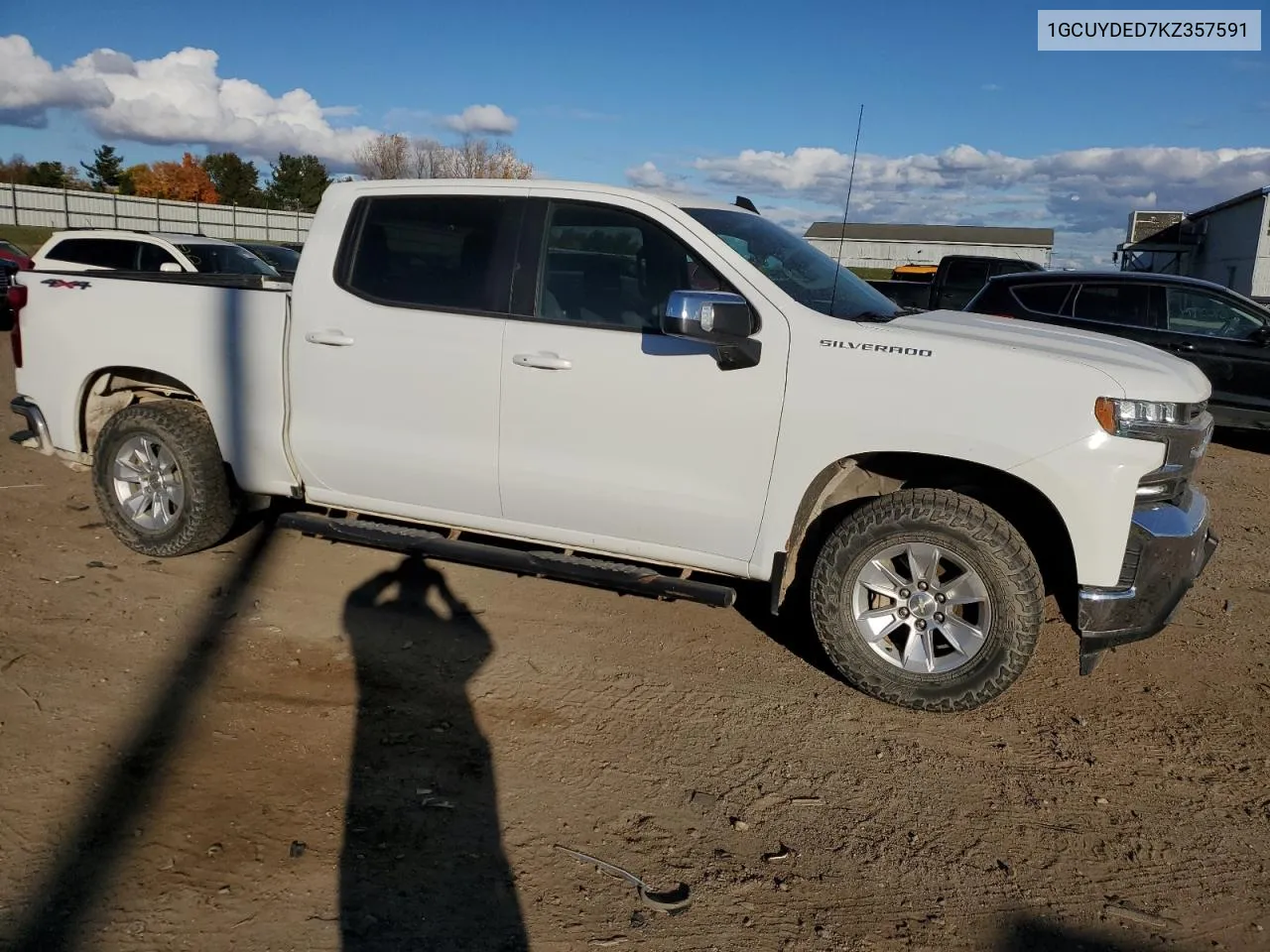 2019 Chevrolet Silverado K1500 Lt VIN: 1GCUYDED7KZ357591 Lot: 77561204