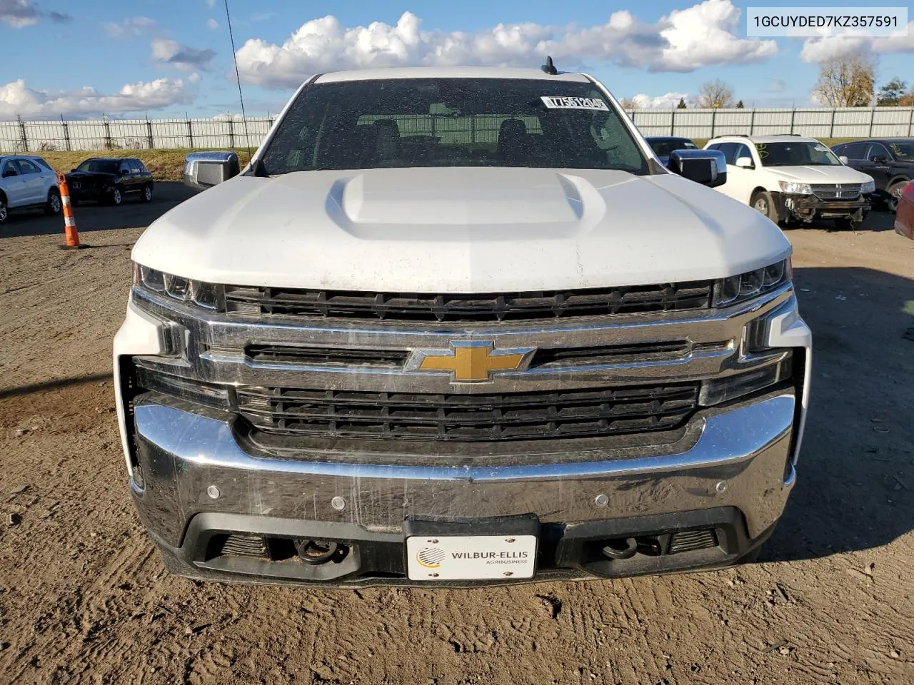 2019 Chevrolet Silverado K1500 Lt VIN: 1GCUYDED7KZ357591 Lot: 77561204