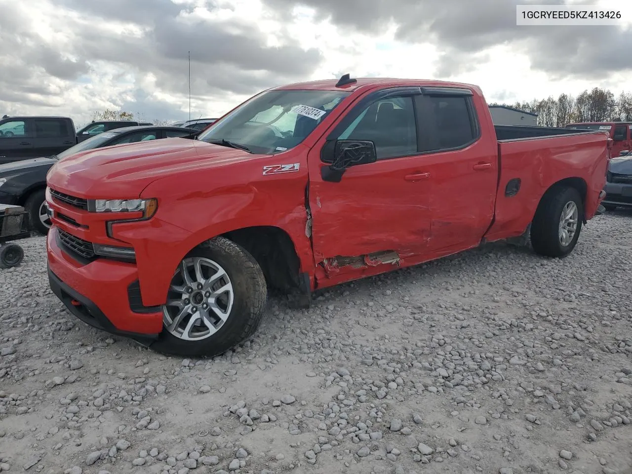 2019 Chevrolet Silverado K1500 Rst VIN: 1GCRYEED5KZ413426 Lot: 77610374