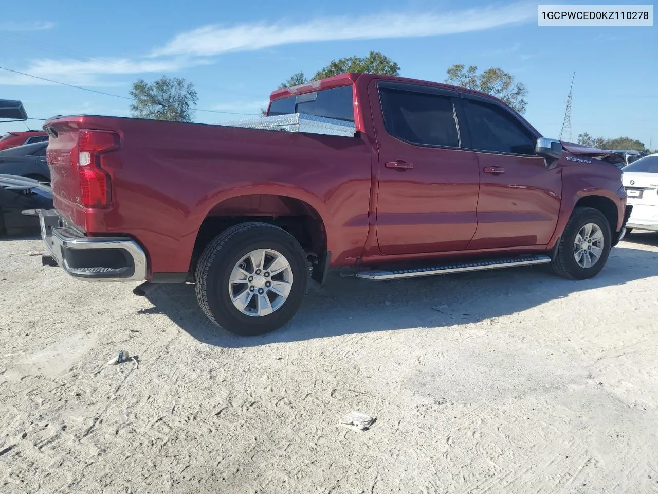 2019 Chevrolet Silverado C1500 Lt VIN: 1GCPWCED0KZ110278 Lot: 77800884