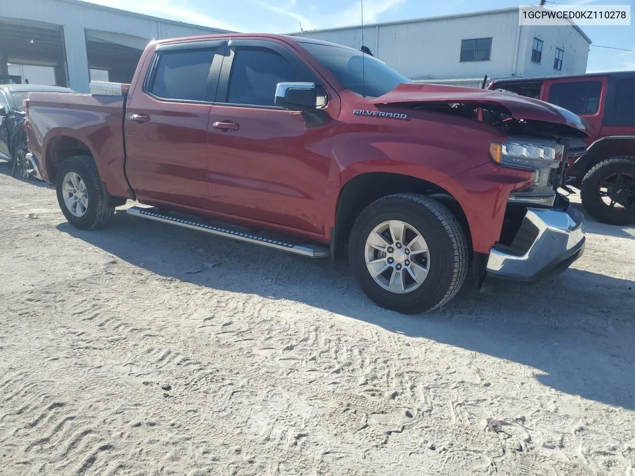 2019 Chevrolet Silverado C1500 Lt VIN: 1GCPWCED0KZ110278 Lot: 77800884