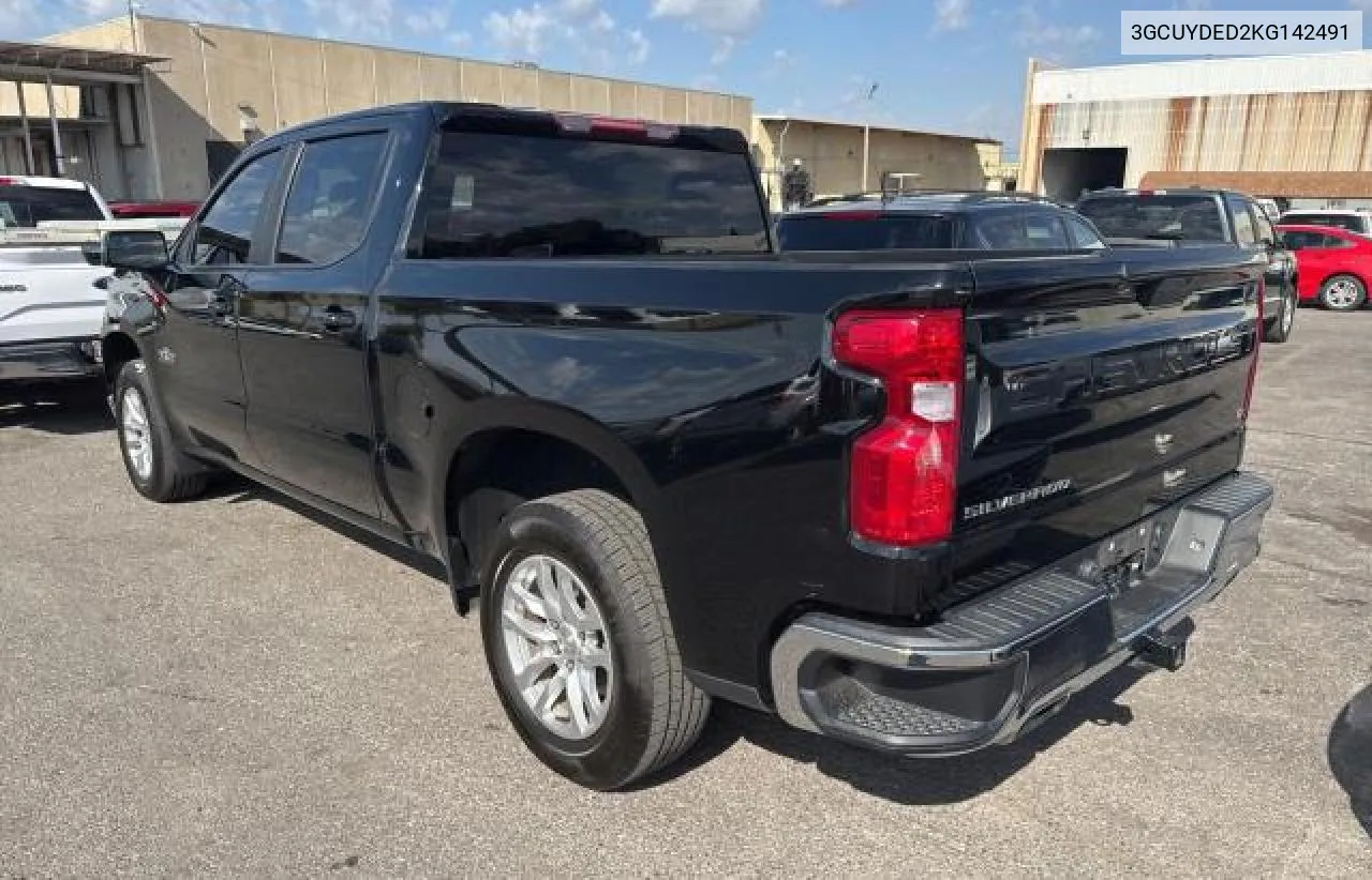 2019 Chevrolet Silverado K1500 Lt VIN: 3GCUYDED2KG142491 Lot: 77816244