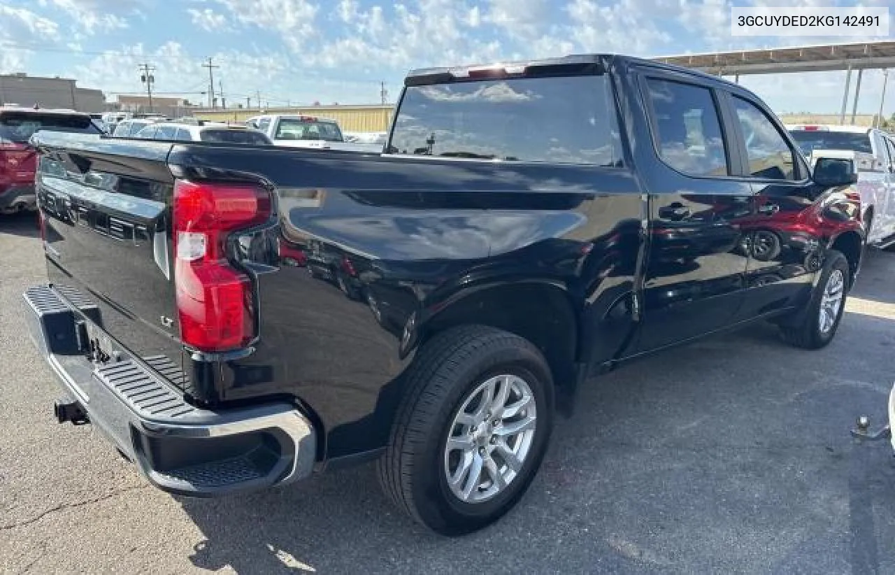 2019 Chevrolet Silverado K1500 Lt VIN: 3GCUYDED2KG142491 Lot: 77816244