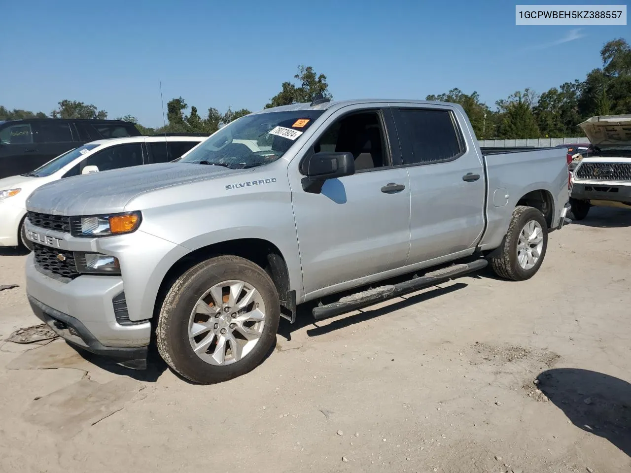 2019 Chevrolet Silverado C1500 Custom VIN: 1GCPWBEH5KZ388557 Lot: 78073924