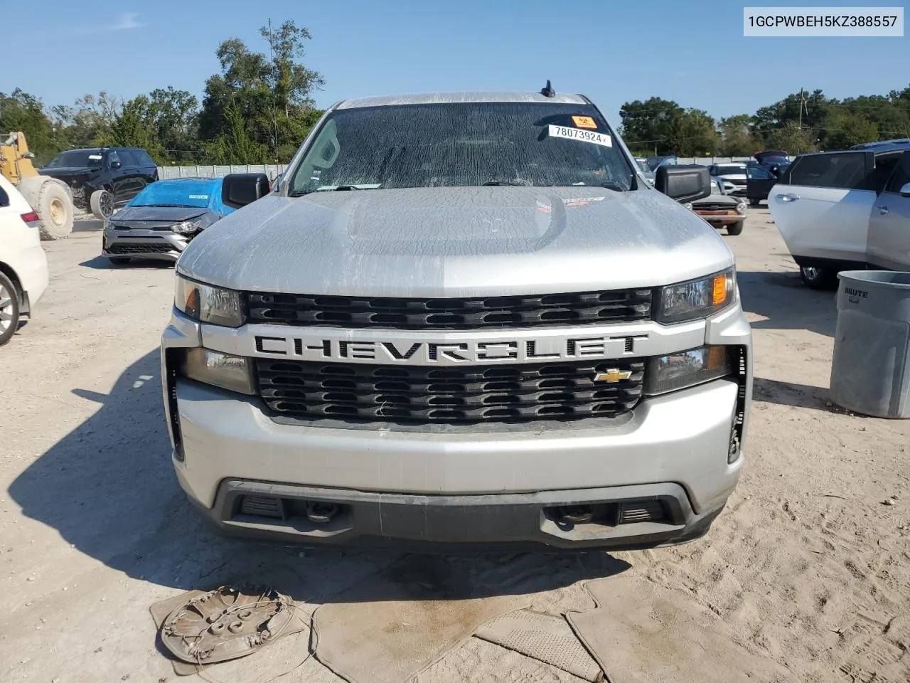 2019 Chevrolet Silverado C1500 Custom VIN: 1GCPWBEH5KZ388557 Lot: 78073924