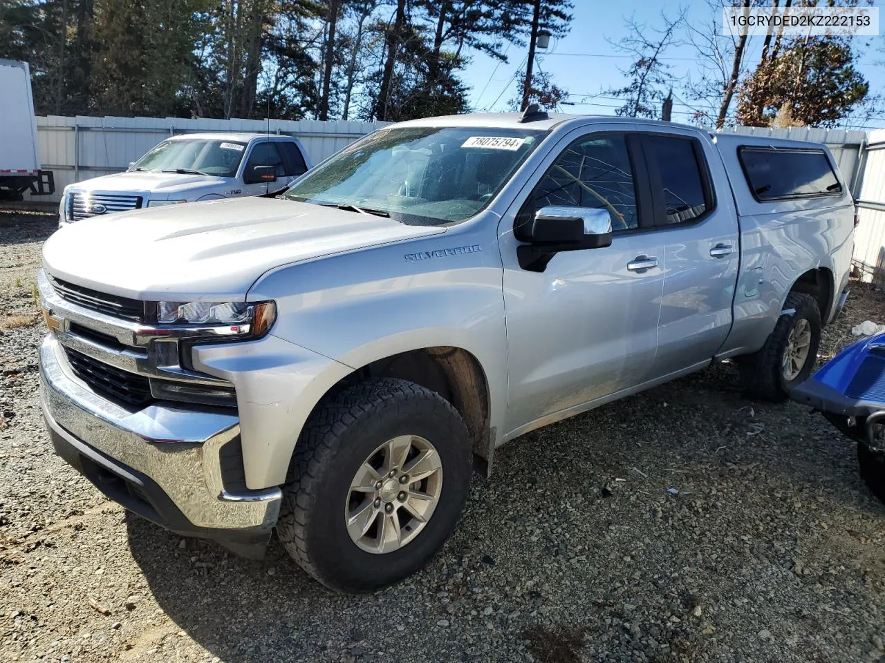 2019 Chevrolet Silverado K1500 Lt VIN: 1GCRYDED2KZ222153 Lot: 78075794