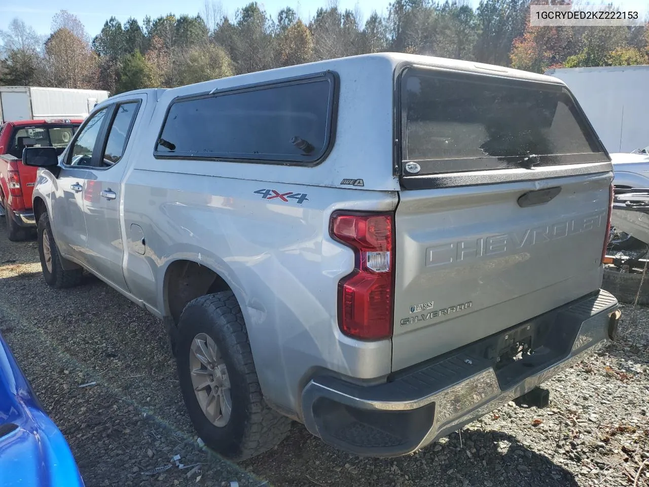 2019 Chevrolet Silverado K1500 Lt VIN: 1GCRYDED2KZ222153 Lot: 78075794