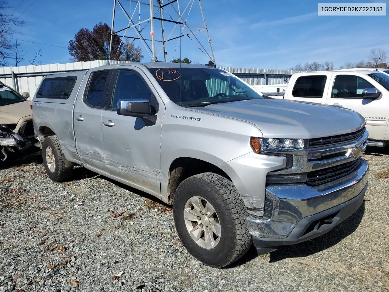 2019 Chevrolet Silverado K1500 Lt VIN: 1GCRYDED2KZ222153 Lot: 78075794