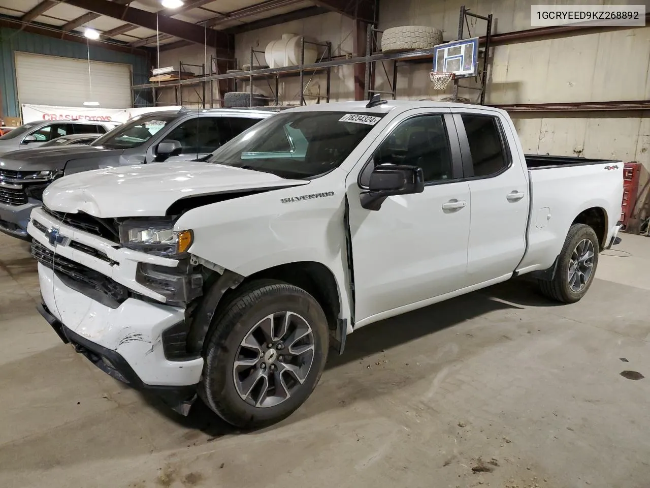 2019 Chevrolet Silverado K1500 Rst VIN: 1GCRYEED9KZ268892 Lot: 78234324