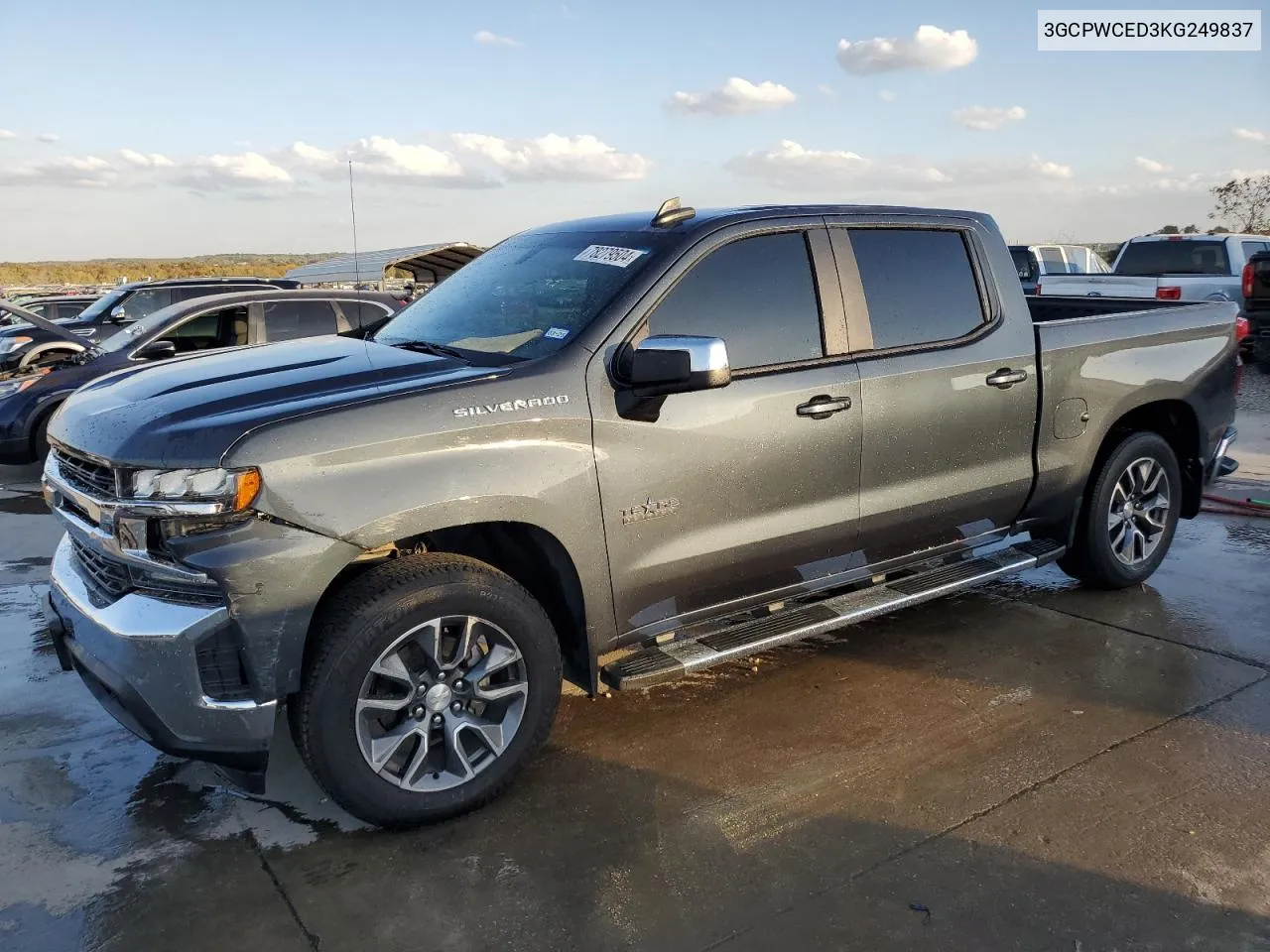 2019 Chevrolet Silverado C1500 Lt VIN: 3GCPWCED3KG249837 Lot: 78279504