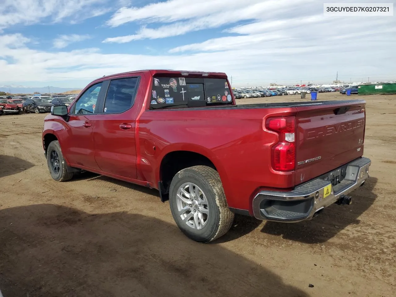 2019 Chevrolet Silverado K1500 Lt VIN: 3GCUYDED7KG207321 Lot: 78467824