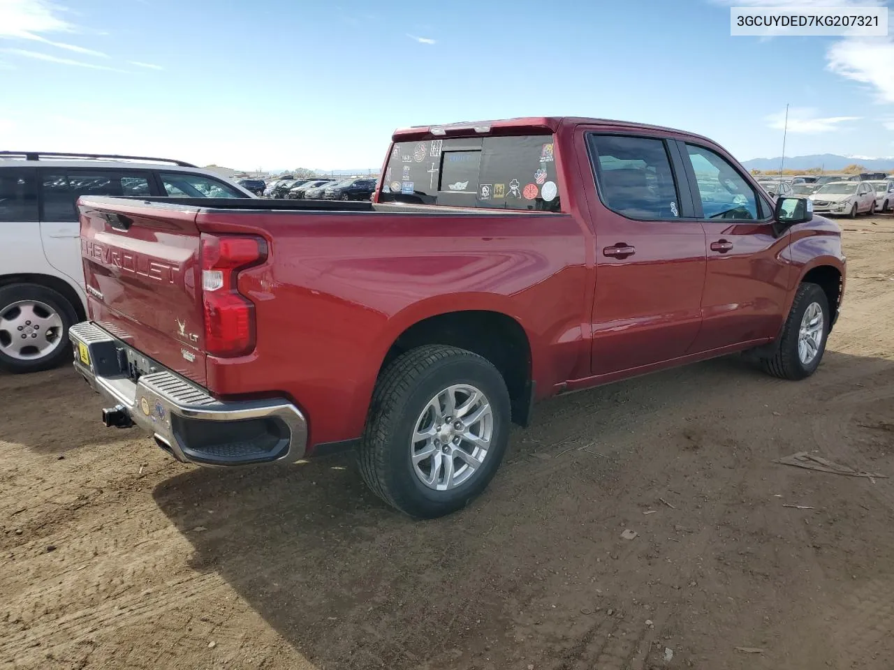 2019 Chevrolet Silverado K1500 Lt VIN: 3GCUYDED7KG207321 Lot: 78467824