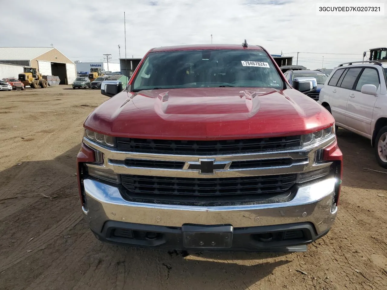 2019 Chevrolet Silverado K1500 Lt VIN: 3GCUYDED7KG207321 Lot: 78467824