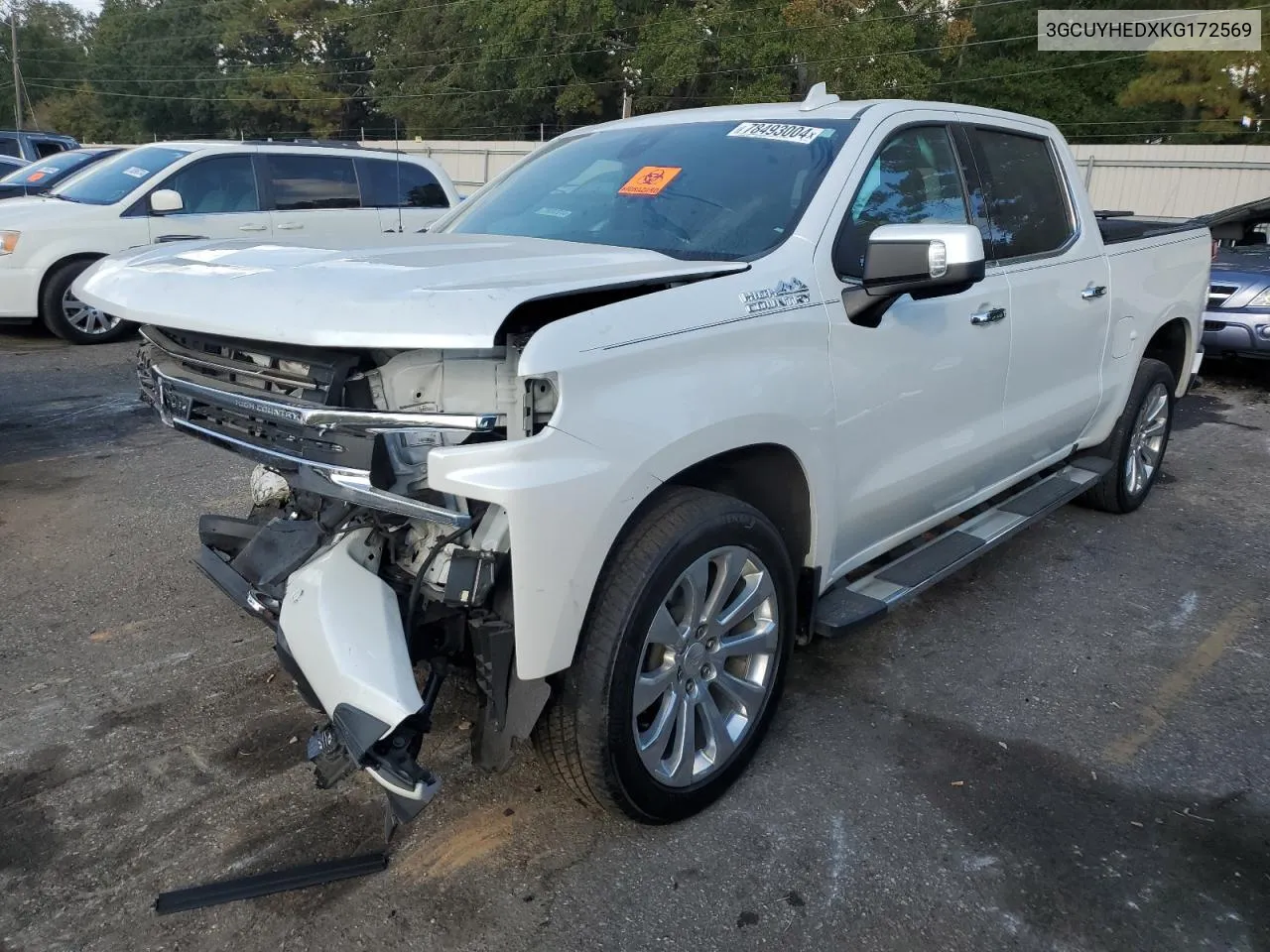 2019 Chevrolet Silverado K1500 High Country VIN: 3GCUYHEDXKG172569 Lot: 78493004