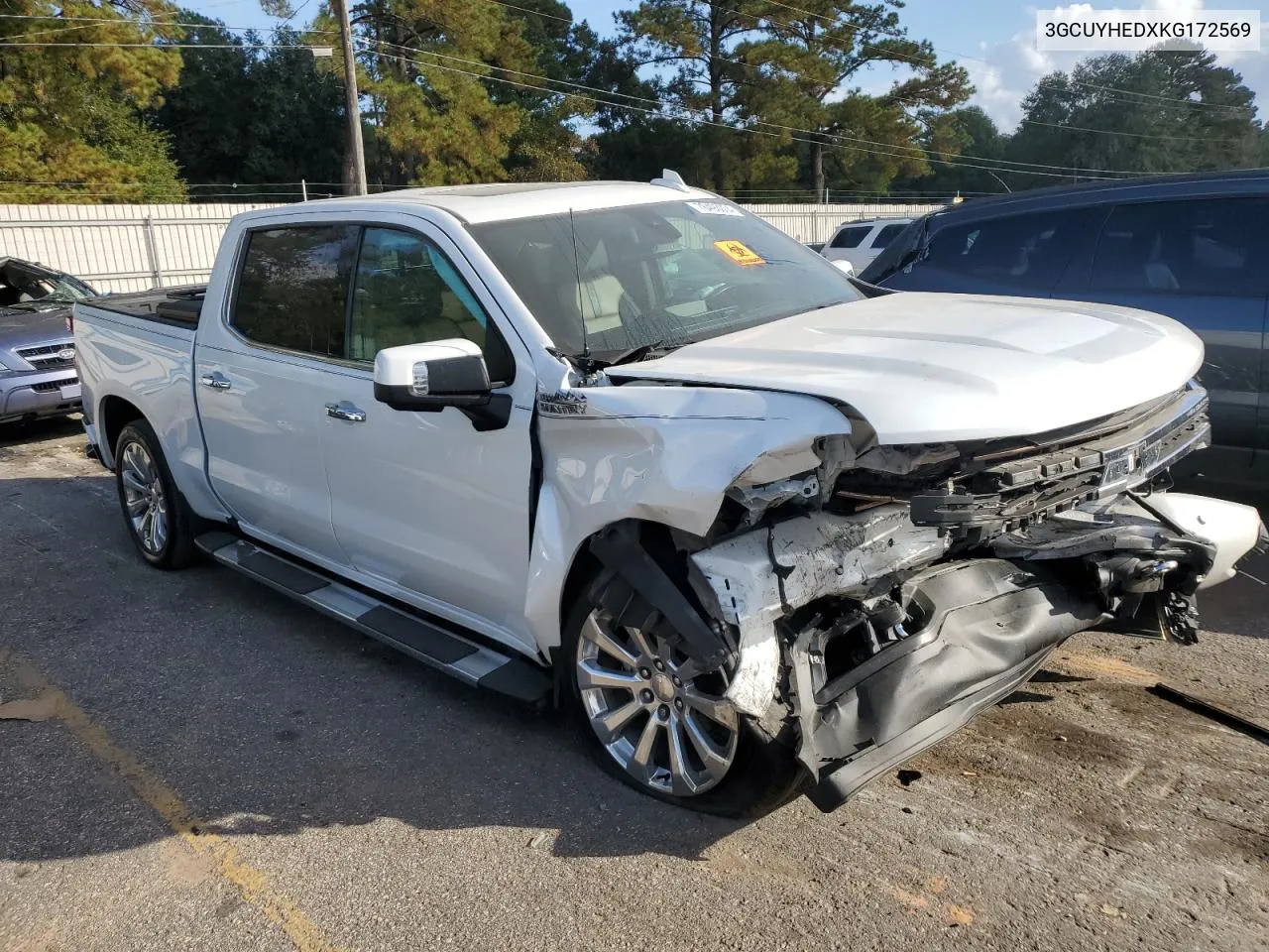 2019 Chevrolet Silverado K1500 High Country VIN: 3GCUYHEDXKG172569 Lot: 78493004