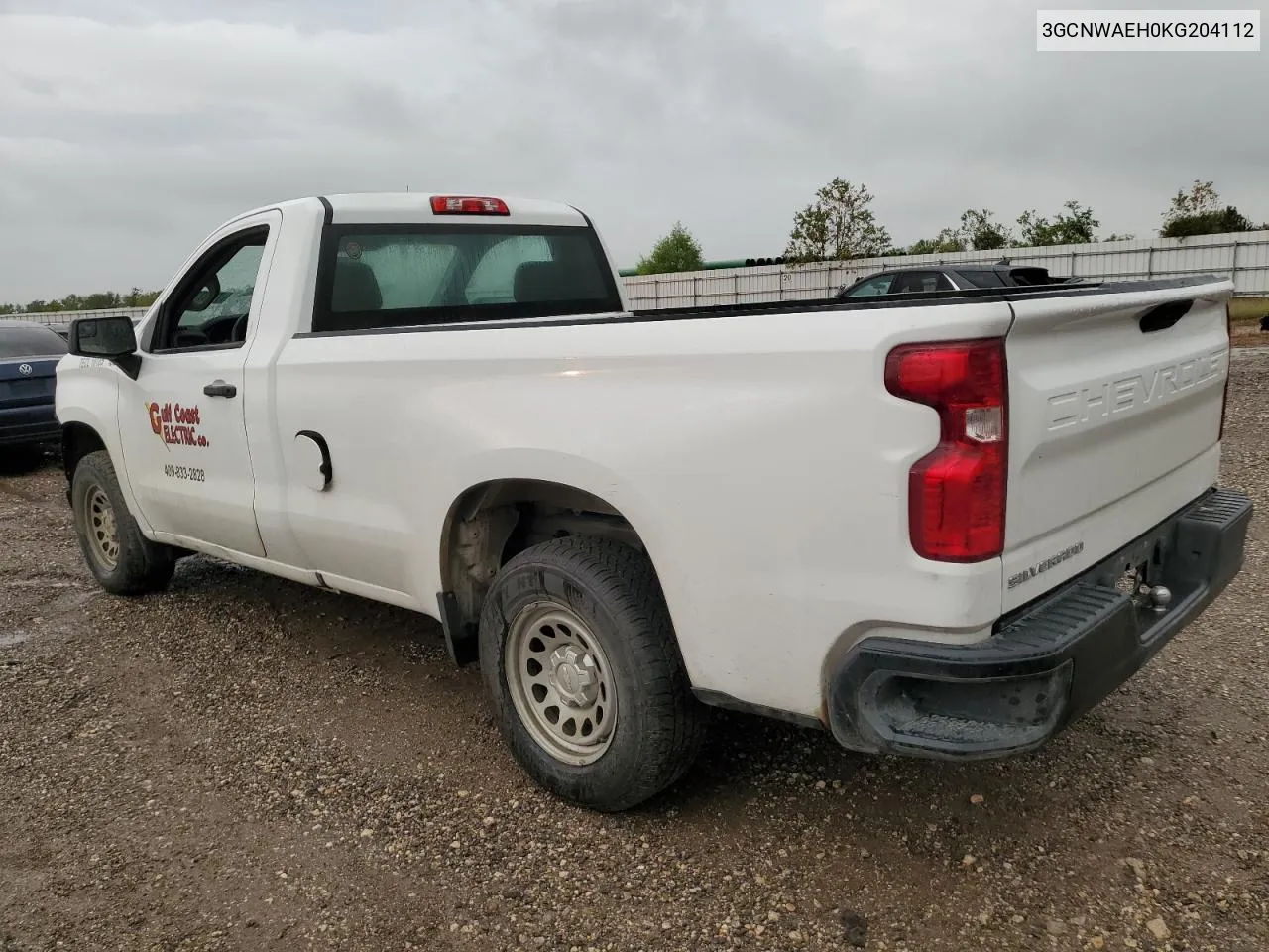 2019 Chevrolet Silverado C1500 VIN: 3GCNWAEH0KG204112 Lot: 78707364