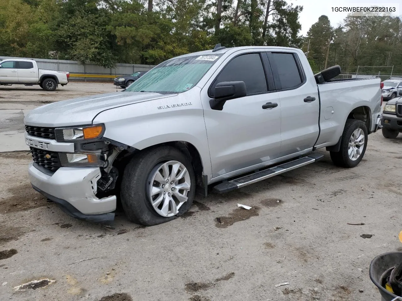 2019 Chevrolet Silverado C1500 Custom VIN: 1GCRWBEF0KZ222163 Lot: 78737384