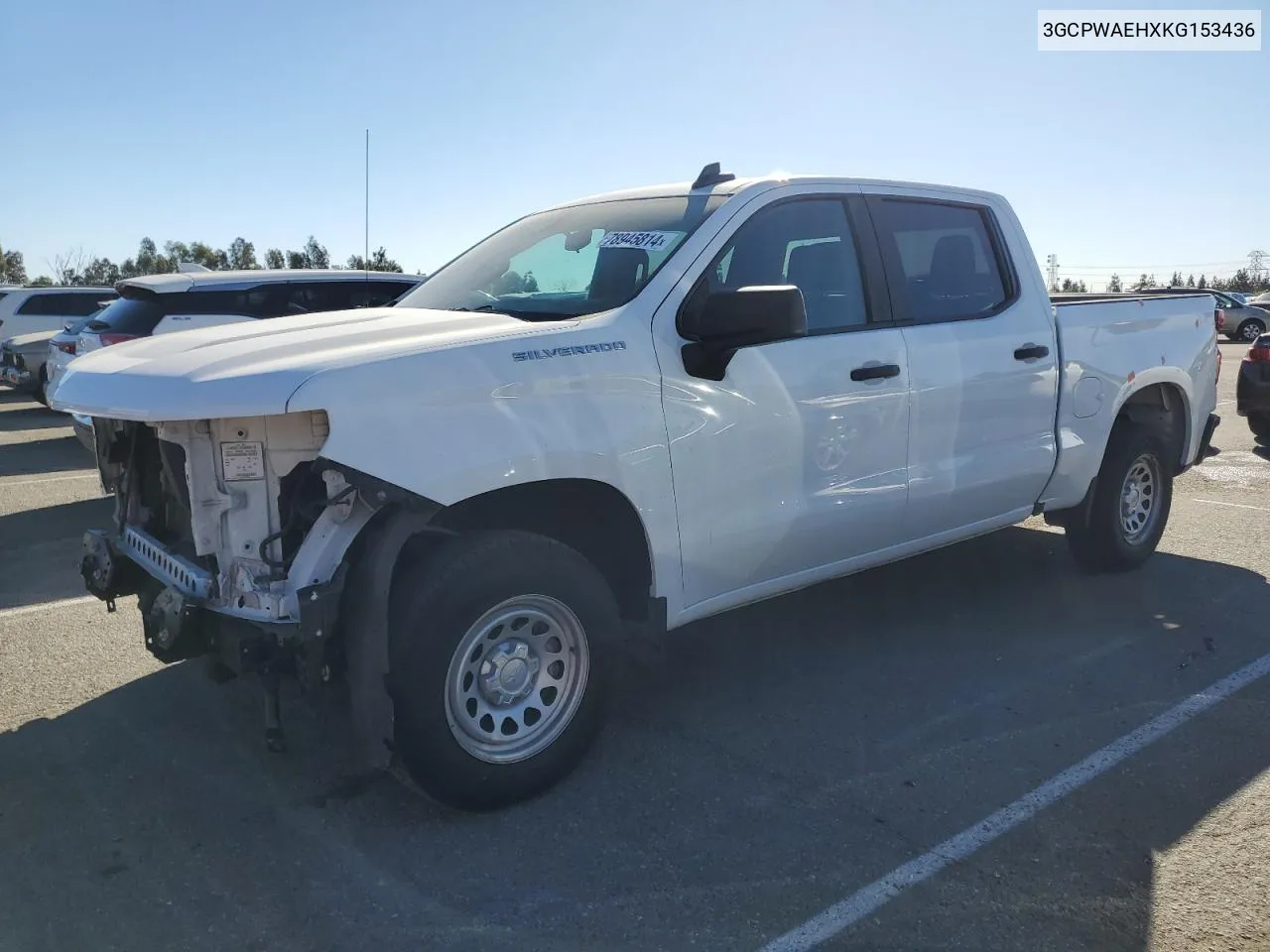 2019 Chevrolet Silverado C1500 VIN: 3GCPWAEHXKG153436 Lot: 78945814