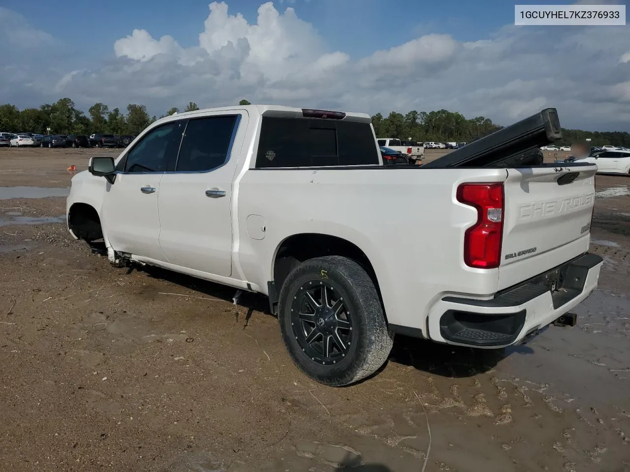 2019 Chevrolet Silverado K1500 High Country VIN: 1GCUYHEL7KZ376933 Lot: 78961154