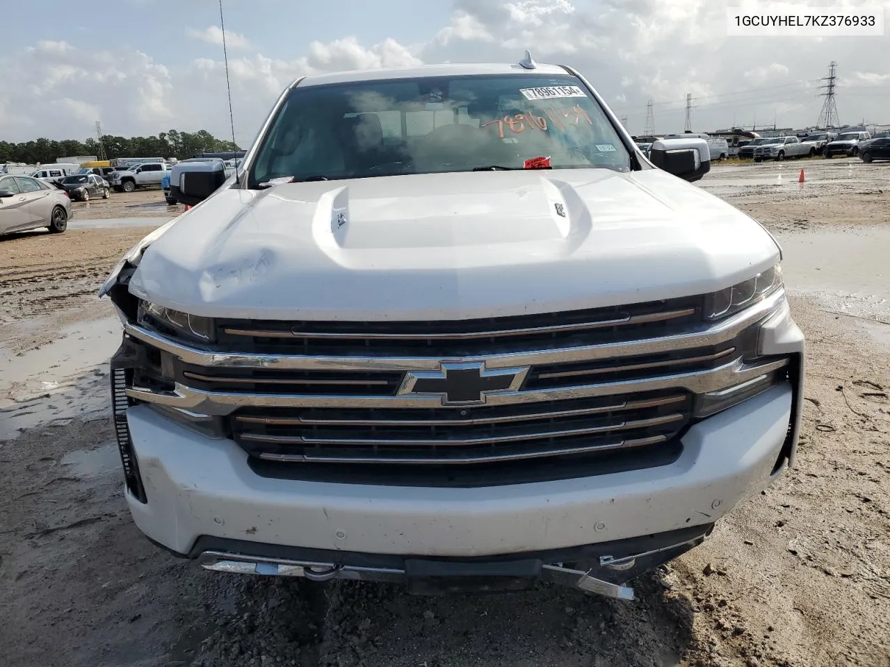 2019 Chevrolet Silverado K1500 High Country VIN: 1GCUYHEL7KZ376933 Lot: 78961154