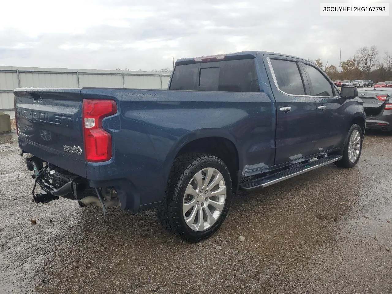 2019 Chevrolet Silverado K1500 High Country VIN: 3GCUYHEL2KG167793 Lot: 79044534