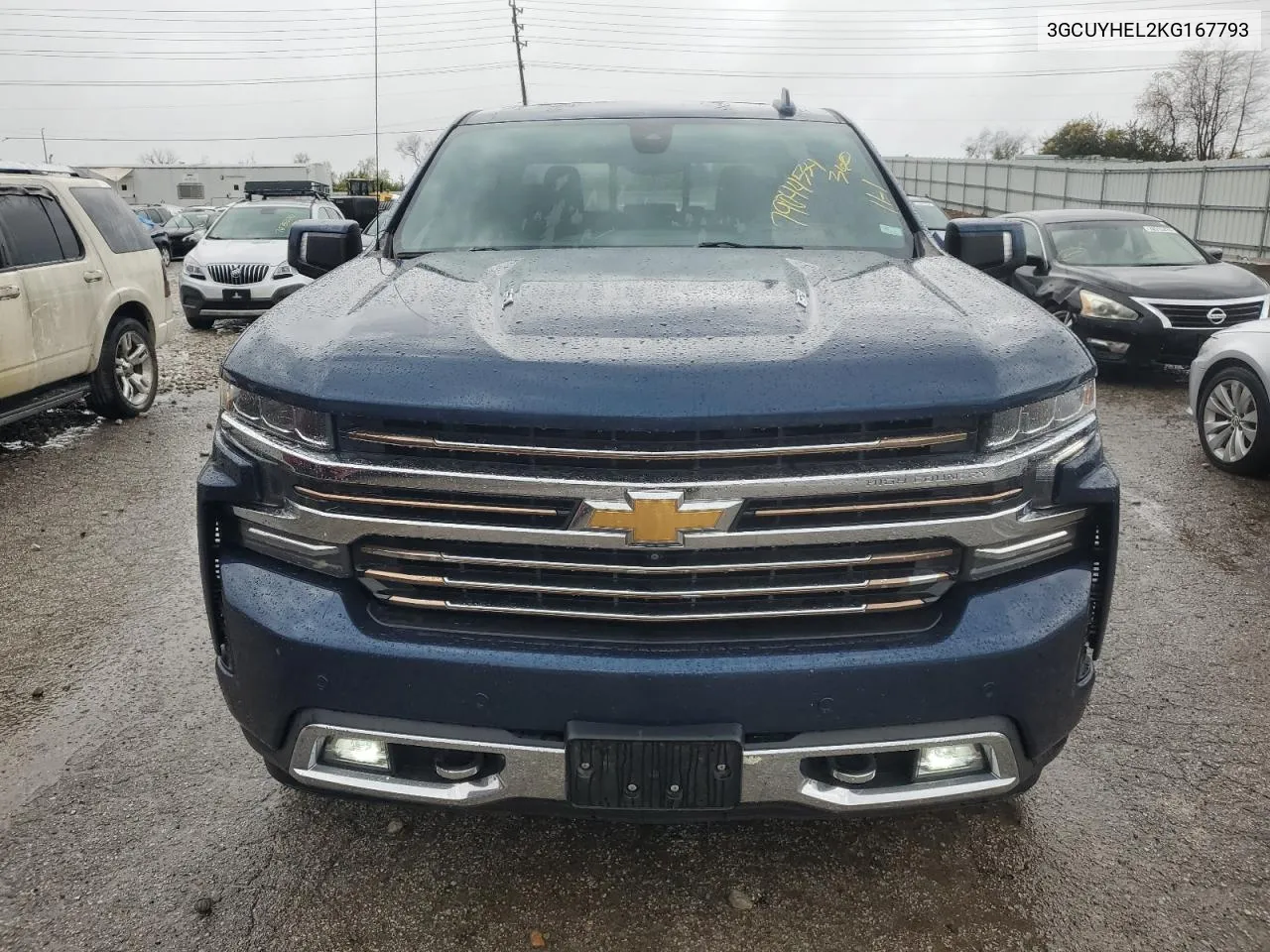 2019 Chevrolet Silverado K1500 High Country VIN: 3GCUYHEL2KG167793 Lot: 79044534