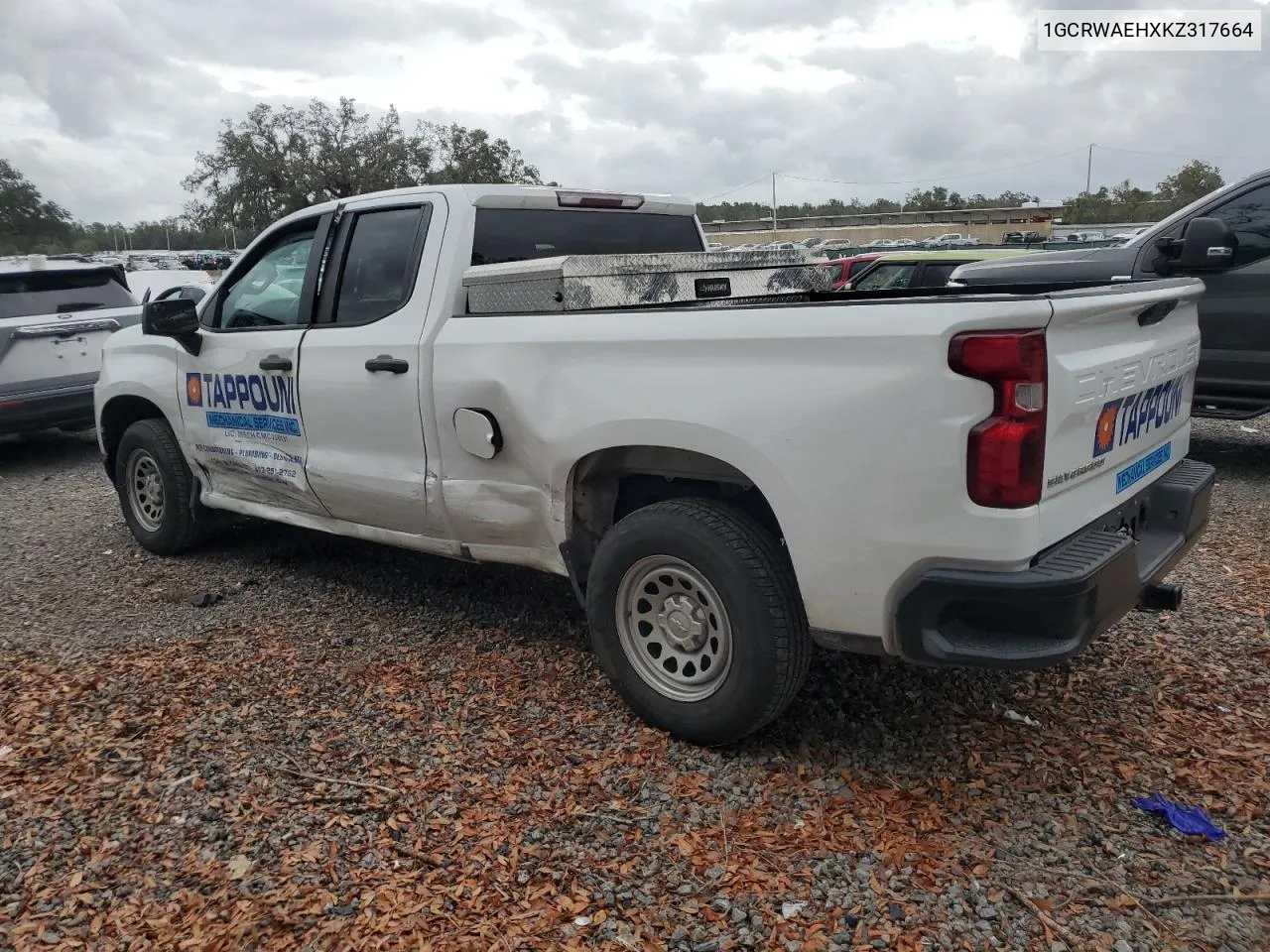 2019 Chevrolet Silverado C1500 VIN: 1GCRWAEHXKZ317664 Lot: 79493014