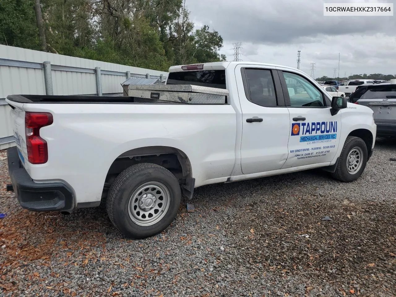 2019 Chevrolet Silverado C1500 VIN: 1GCRWAEHXKZ317664 Lot: 79493014