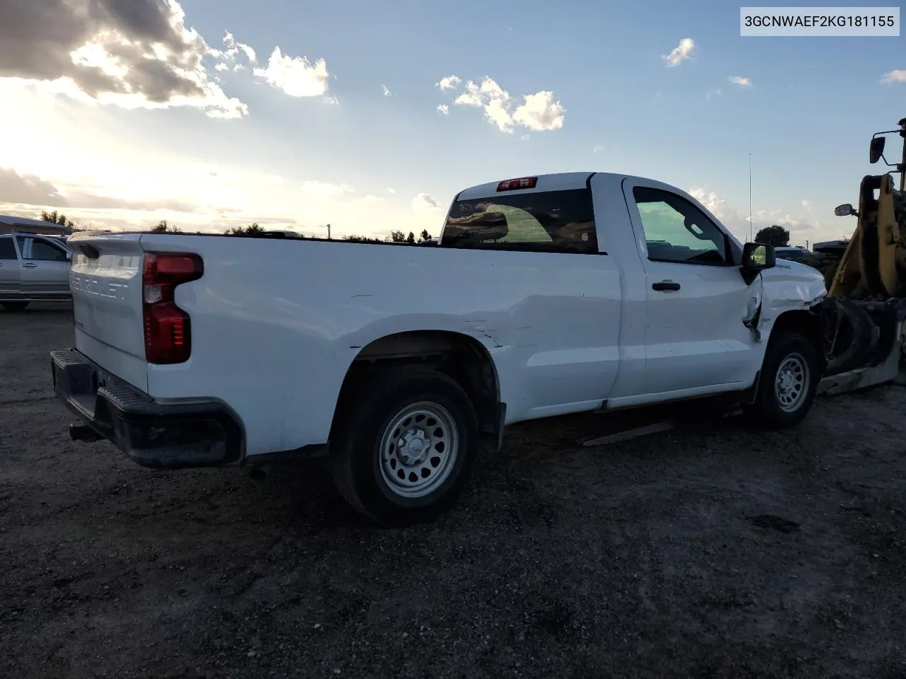 2019 Chevrolet Silverado C1500 VIN: 3GCNWAEF2KG181155 Lot: 79665624