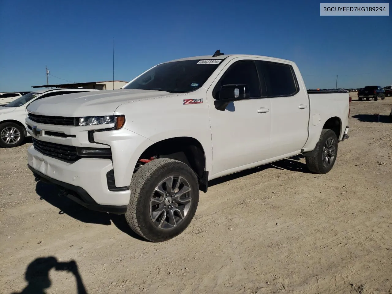 2019 Chevrolet Silverado K1500 Rst VIN: 3GCUYEED7KG189294 Lot: 80027894