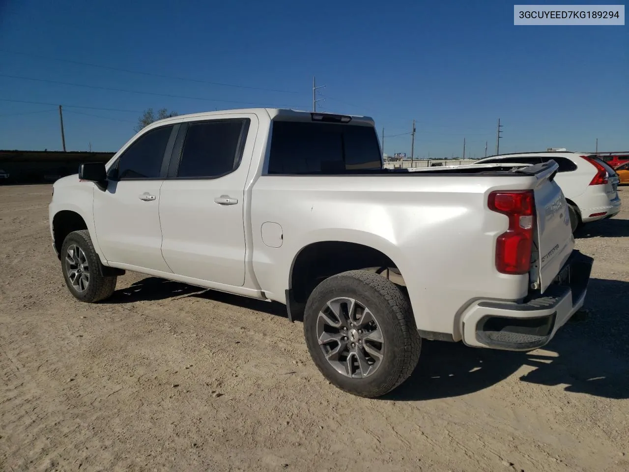 2019 Chevrolet Silverado K1500 Rst VIN: 3GCUYEED7KG189294 Lot: 80027894