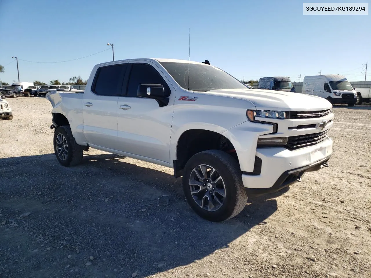 2019 Chevrolet Silverado K1500 Rst VIN: 3GCUYEED7KG189294 Lot: 80027894