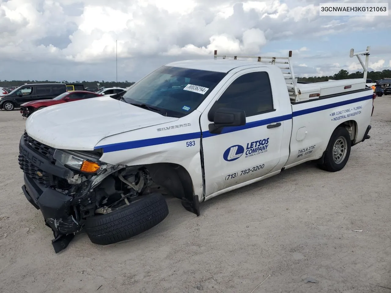 2019 Chevrolet Silverado C1500 VIN: 3GCNWAEH3KG121063 Lot: 80036294