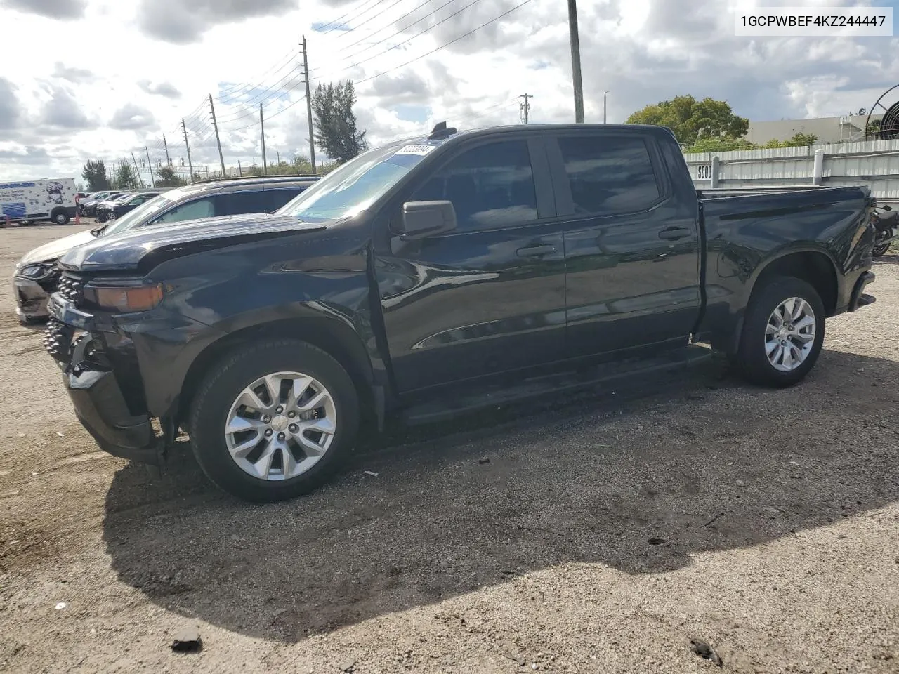 2019 Chevrolet Silverado C1500 Custom VIN: 1GCPWBEF4KZ244447 Lot: 80223094