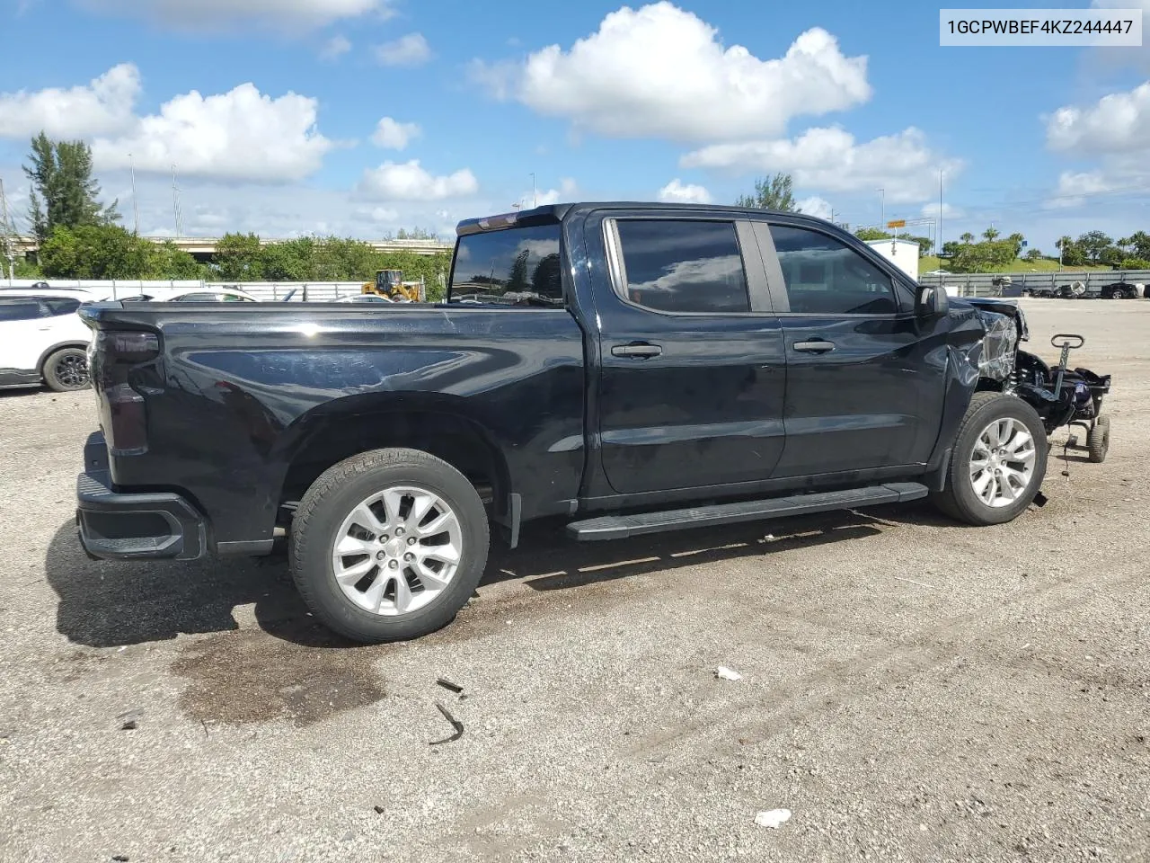 2019 Chevrolet Silverado C1500 Custom VIN: 1GCPWBEF4KZ244447 Lot: 80223094