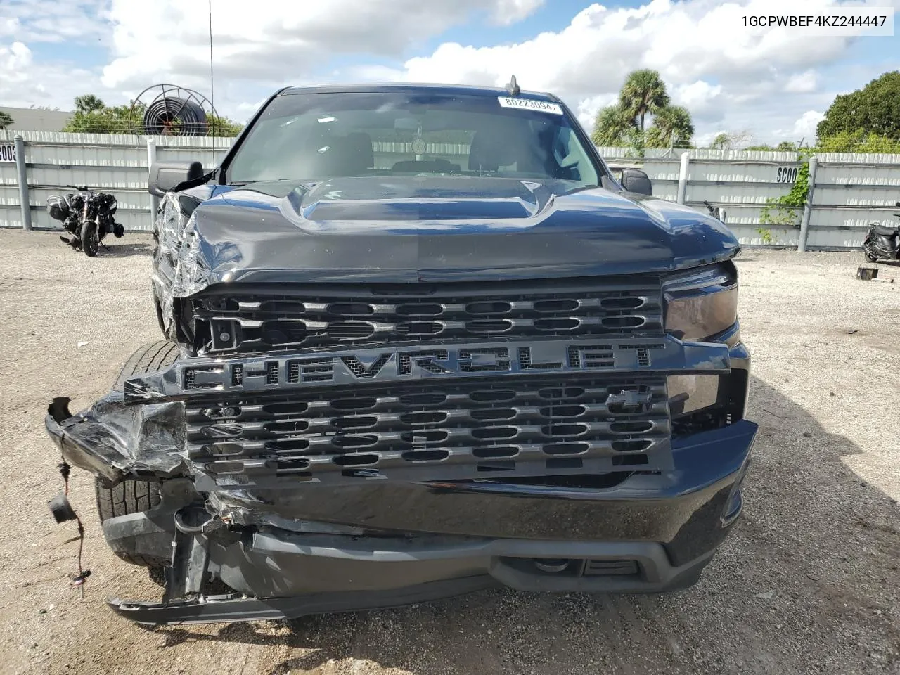 2019 Chevrolet Silverado C1500 Custom VIN: 1GCPWBEF4KZ244447 Lot: 80223094