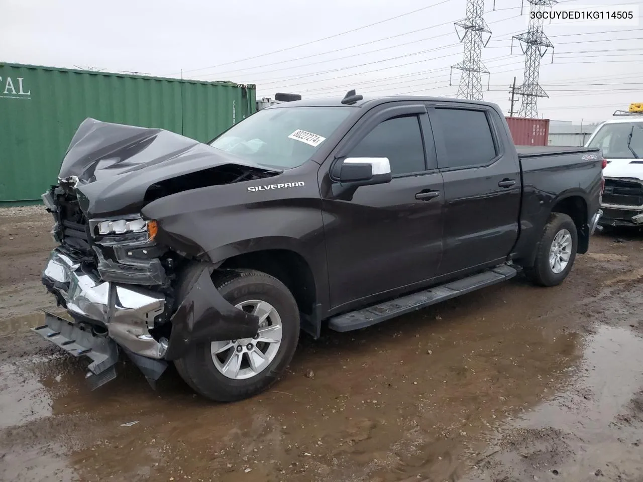 2019 Chevrolet Silverado K1500 Lt VIN: 3GCUYDED1KG114505 Lot: 80227274