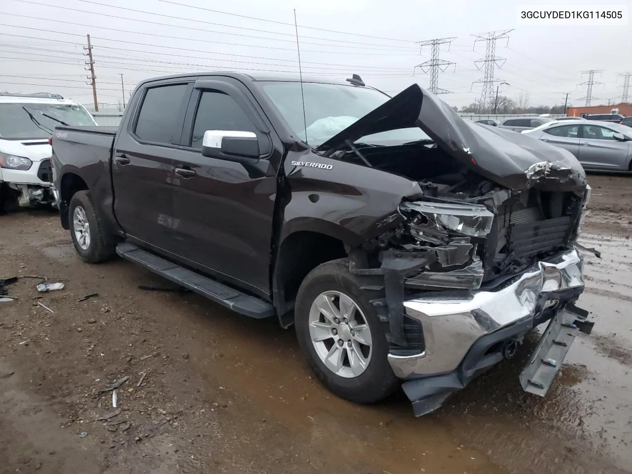 2019 Chevrolet Silverado K1500 Lt VIN: 3GCUYDED1KG114505 Lot: 80227274