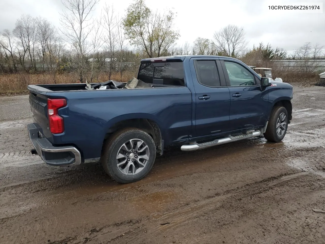 2019 Chevrolet Silverado K1500 Lt VIN: 1GCRYDED6KZ261974 Lot: 81112524