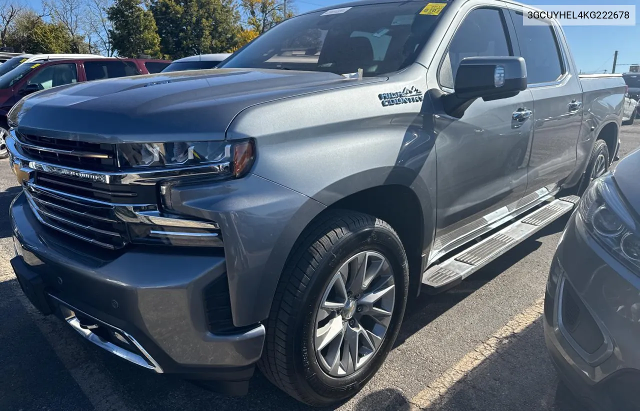 2019 Chevrolet Silverado K1500 High Country VIN: 3GCUYHEL4KG222678 Lot: 81317944