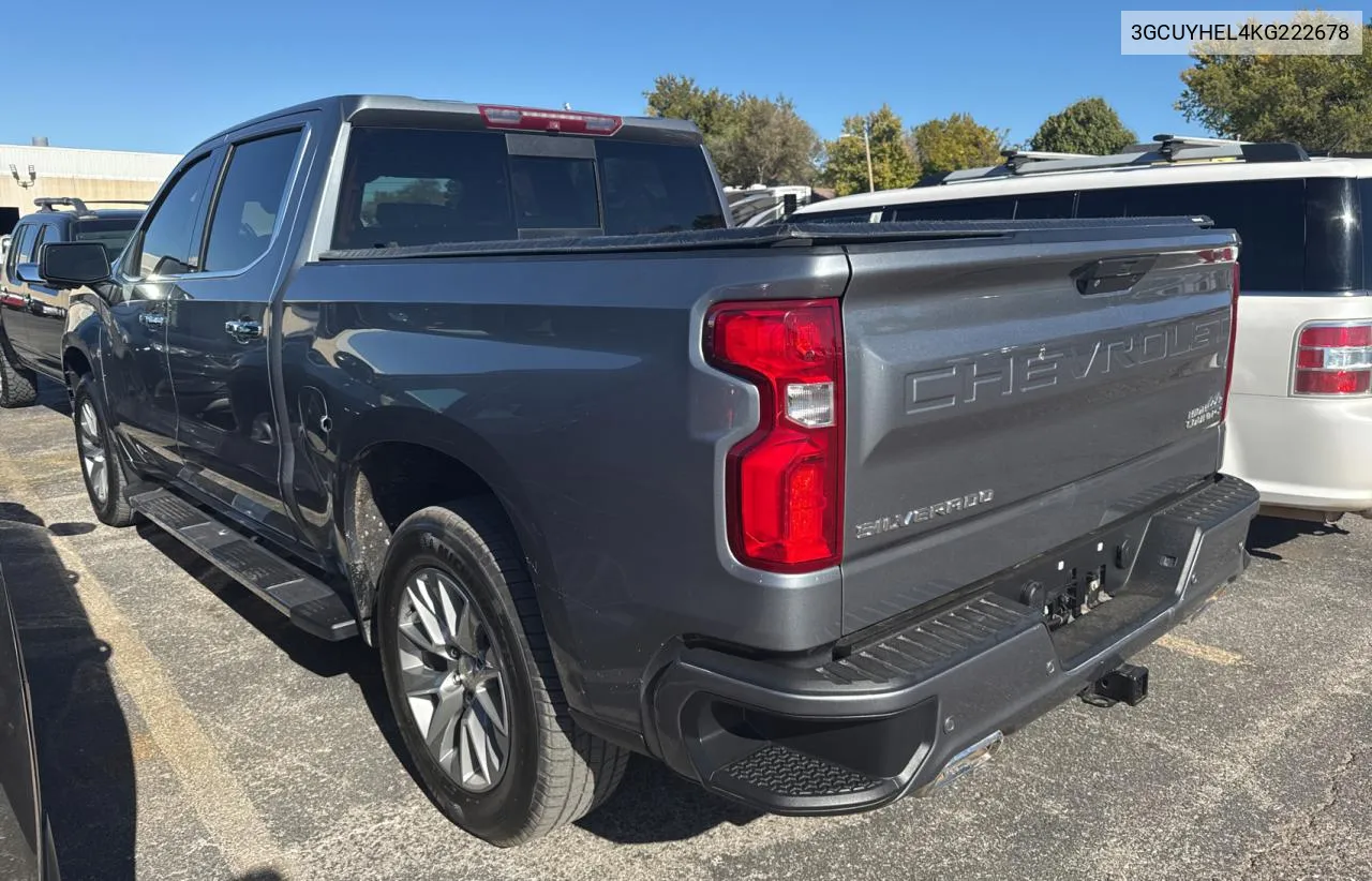 2019 Chevrolet Silverado K1500 High Country VIN: 3GCUYHEL4KG222678 Lot: 81317944