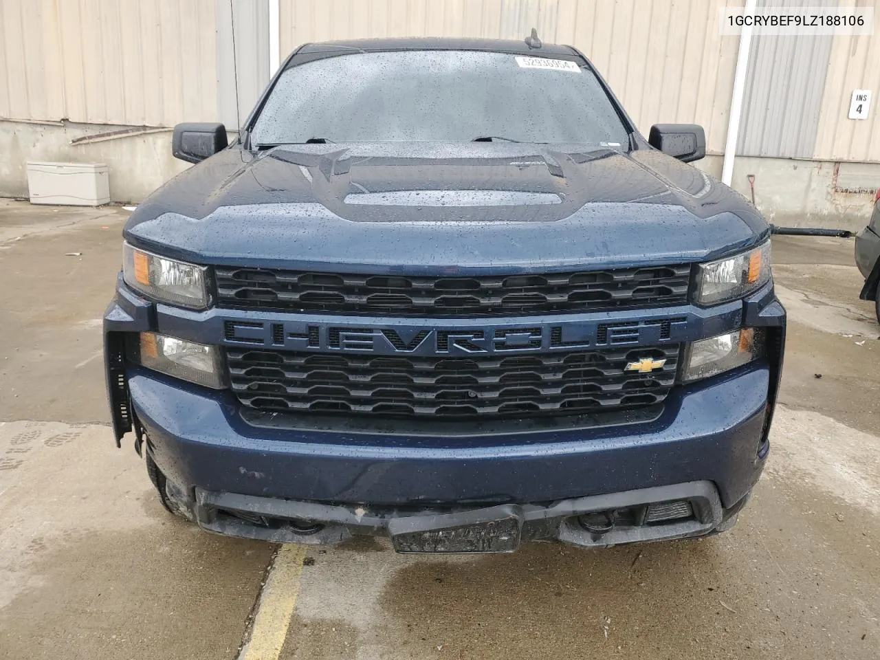 2020 Chevrolet Silverado K1500 Custom VIN: 1GCRYBEF9LZ188106 Lot: 52936954