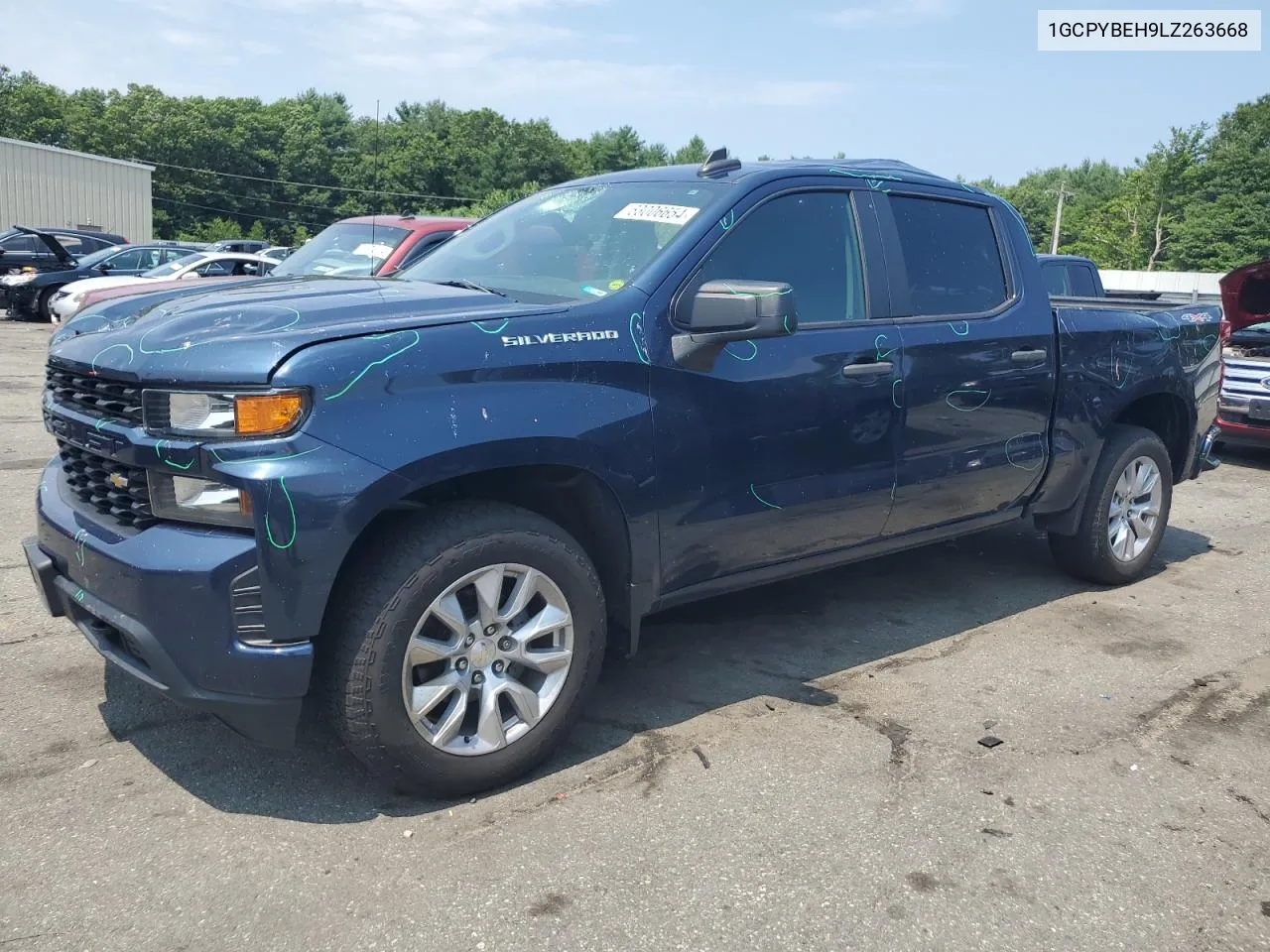 2020 Chevrolet Silverado K1500 Custom VIN: 1GCPYBEH9LZ263668 Lot: 63006654