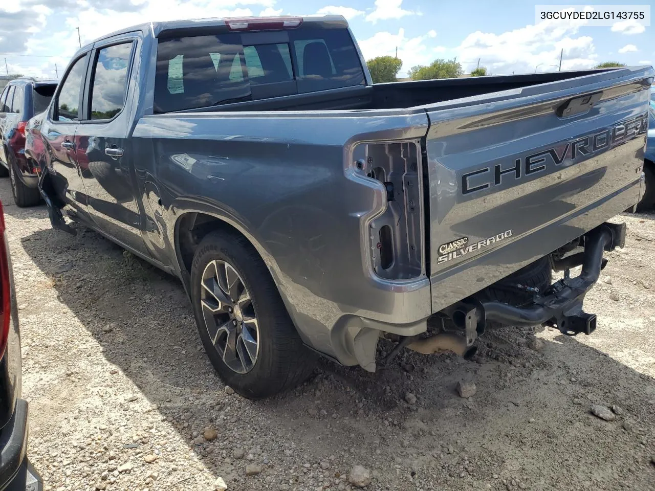 2020 Chevrolet Silverado K1500 Lt VIN: 3GCUYDED2LG143755 Lot: 68332164