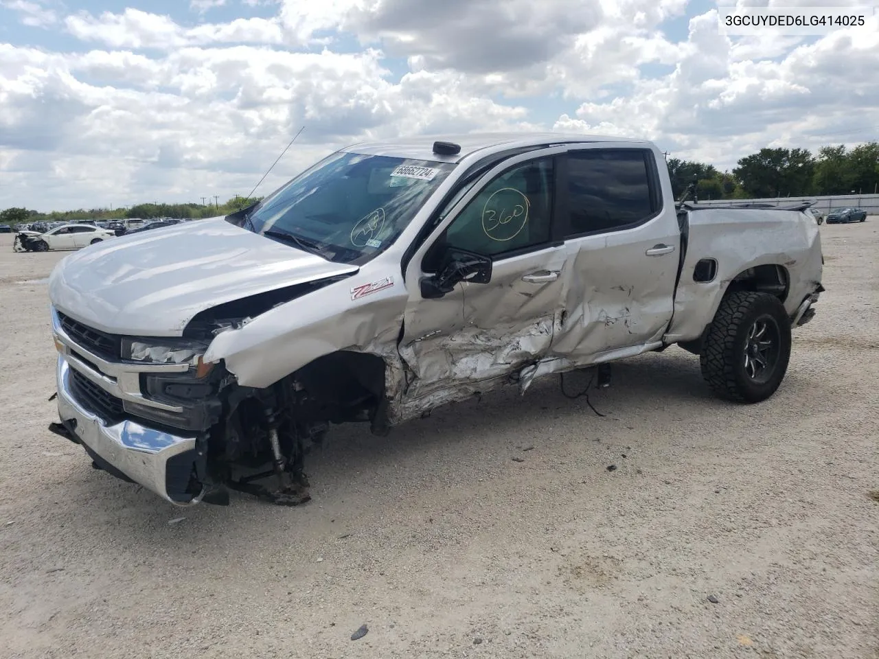 2020 Chevrolet Silverado K1500 Lt VIN: 3GCUYDED6LG414025 Lot: 68662724