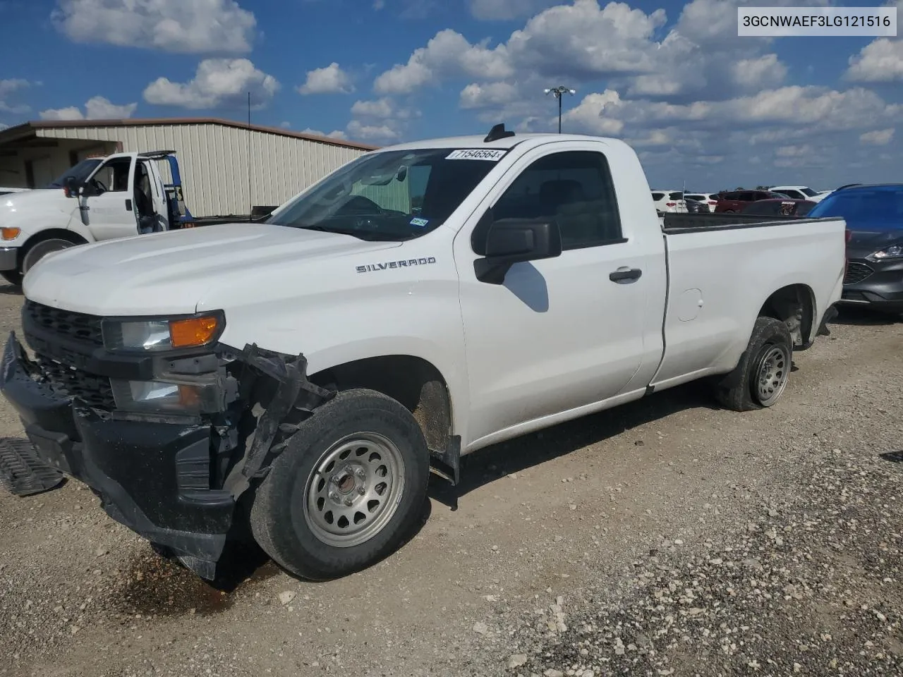 2020 Chevrolet Silverado C1500 VIN: 3GCNWAEF3LG121516 Lot: 71546564