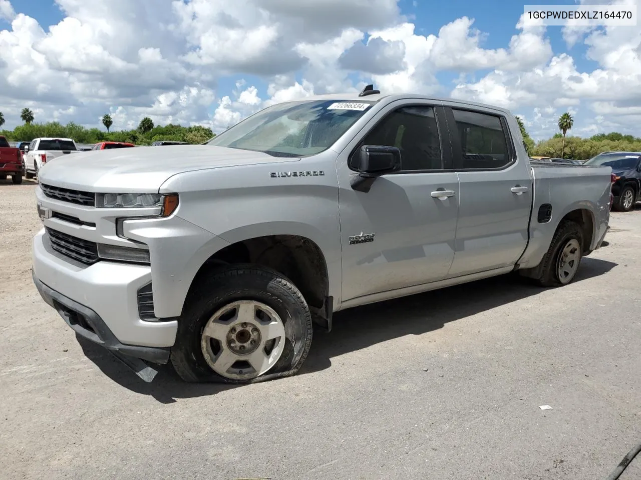 2020 Chevrolet Silverado C1500 Rst VIN: 1GCPWDEDXLZ164470 Lot: 72266334