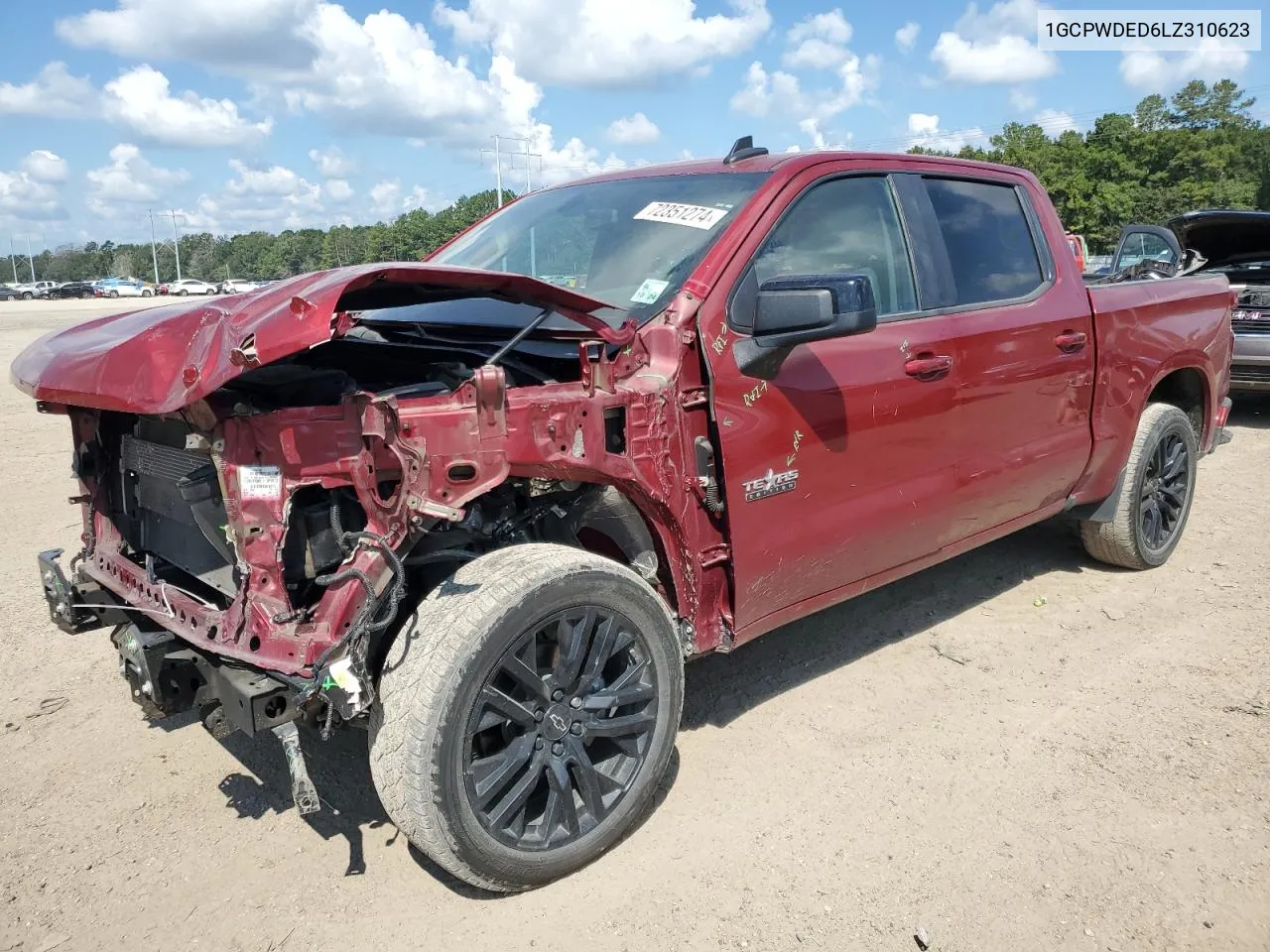 2020 Chevrolet Silverado C1500 Rst VIN: 1GCPWDED6LZ310623 Lot: 72351274