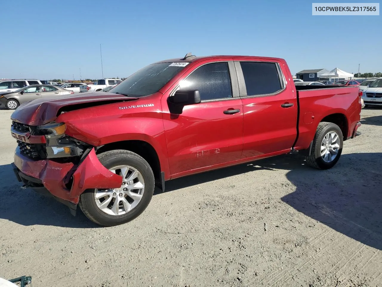 2020 Chevrolet Silverado C1500 Custom VIN: 1GCPWBEK5LZ317565 Lot: 72635414